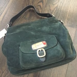 Michael Kors Hudson Downtown Large Suede/Leather Shoulder Bag in Ma